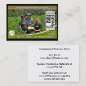 Carte De Visite Code de QR Shelftalker décelable pour la ferme (Devant / Derrière)