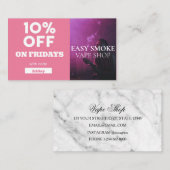 Carte De Visite Code de réduction du vendredi spécial Vape Shop (Devant / Derrière)