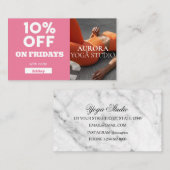 Carte De Visite Code de réduction du vendredi spécial Yoga Studio (Devant / Derrière)