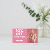 Carte De Visite Code de réduction du vendredi spécial Yoga Studio (Debout devant)