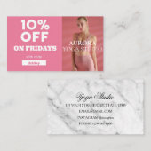 Carte De Visite Code de réduction du vendredi spécial Yoga Studio (Devant / Derrière)