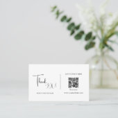 Carte De Visite Code de remise de code QR blanc (Debout devant)