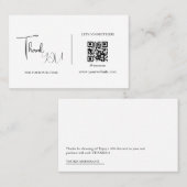 Carte De Visite Code de remise de code QR blanc (Devant / Derrière)