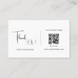 Carte De Visite Code de remise de code QR blanc