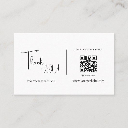 Carte De Visite Code de remise de code QR blanc (Devant)