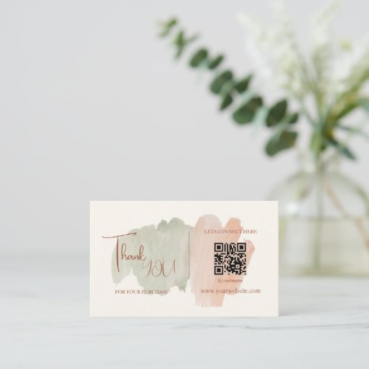 Carte De Visite Code de remise de code QR de contrevête (Debout devant)