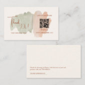 Carte De Visite Code de remise de code QR de contrevête (Devant / Derrière)