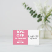 Carte De Visite Code de remise du vendredi spécial (Debout devant)