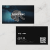 Carte De Visite Code global du contact QR de doigt de Digitals (Devant / Derrière)
