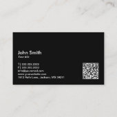 Carte De Visite Code global du contact QR de doigt de Digitals (Dos)