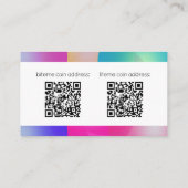 Carte De Visite Code moderne du style QR d'affaires (Dos)