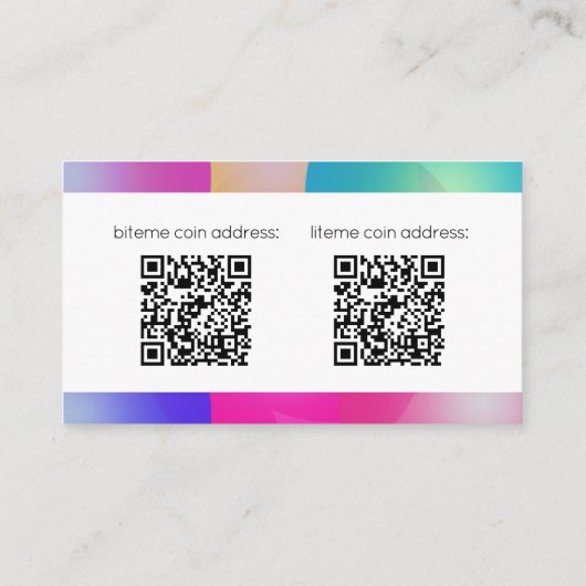 Carte De Visite Code moderne du style QR d'affaires (Dos)