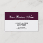 Carte De Visite code professionnel de la damassé QR (Dos)