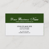 Carte De Visite code professionnel de la damassé QR (Dos)