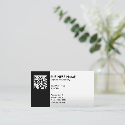 Carte De Visite code professionnel de QR (Debout devant)