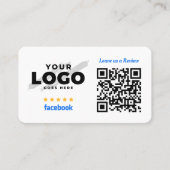 Carte De Visite Code QR 5 étoiles pour les avis Facebook de mon en (Devant)