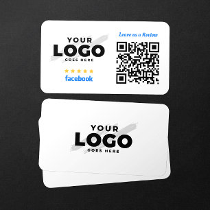 Carte De Visite Code QR 5 étoiles pour les avis Facebook de mon en