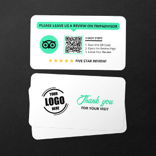 Carte De Visite Code QR 5 étoiles Tripadvisor Avis Évaluer mon ent