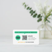 Carte De Visite Code QR 5 étoiles Tripadvisor Avis Évaluer mon ent (Debout devant)