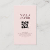 Carte De Visite Code QR À damiers Motif de Muet Moderne (Dos)