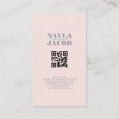 Carte De Visite Code QR À damiers Motif de Muet Moderne (Dos)