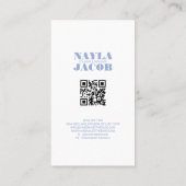 Carte De Visite Code QR À damiers Motif violet moderne (Dos)