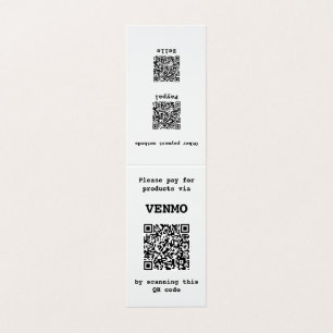 Carte De Visite Code QR à deux côtés personnalisable plié