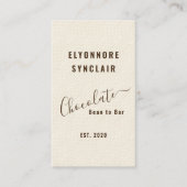 Carte De Visite Code QR à l'aspect élégant et texturé de chocolat (Devant)