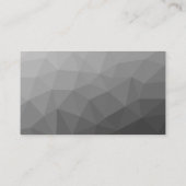 Carte De Visite Code QR à motif de maille géométrique gris Monogra (Dos)