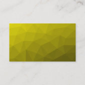Carte De Visite Code QR à motif de maille géométrique jaune Monogr (Dos)