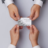 Carte De Visite Code QR Abstrait moderne noir et blanc