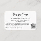 Carte De Visite *~* Code QR Abstrait Ombre Pastel Peach Girly Logo (Dos)