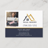 Carte De Visite Code QR Agent Immobilier Professionnel Courtier Mo (Devant)