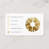 Carte De Visite Code QR Ananas en feuille d'or fausse (Dos)