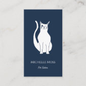 Carte De Visite Code QR Animaux de compagnie Sitter mignonne Chat  (Devant)