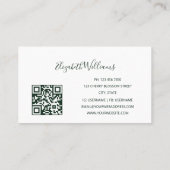 Carte De Visite Code QR | Aquarelle Blush Floral Make Up Artiste (Dos)