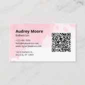 Carte De Visite Code QR aquarelle d'esthéticienne de spa (Devant)