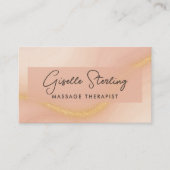 Carte De Visite Code QR aquarelle Thérapeute de massage (Devant)