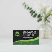 Carte De Visite Code QR Arboriste Service Arbre Professionnel (Debout devant)