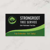 Carte De Visite Code QR Arboriste Service Arbre Professionnel (Devant)
