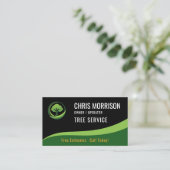 Carte De Visite Code QR Arboriste Service d'Arbre (Debout devant)