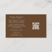 Carte De Visite Code QR Arboristes Forêts Entretien Paysage (Dos)