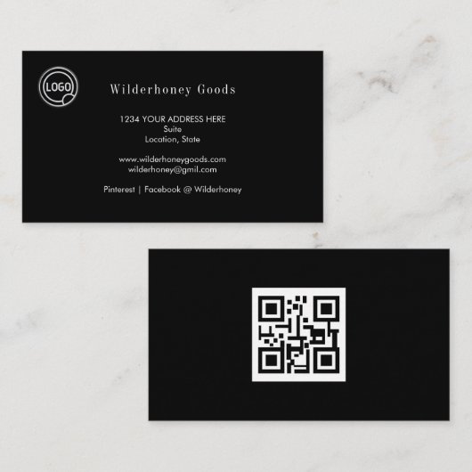 Carte De Visite Code QR Arch Moderne Professionnel Code Profession (Devant / Derrière)