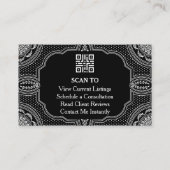Carte De Visite Code QR Art Déco Immobilier de Luxe (Dos)
