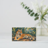 Carte De Visite Code QR Art Jungle au Tigre (Debout devant)