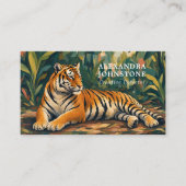 Carte De Visite Code QR Art Jungle au Tigre (Devant)