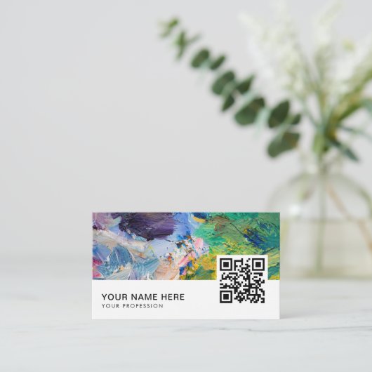 Carte De Visite code QR artiste (Debout devant)
