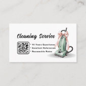 Carte De Visite Code QR Aspirateur Services de nettoyage de maison (Devant)