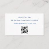 Carte De Visite Code QR avant et arrière du centre minimal du musé (Dos)
