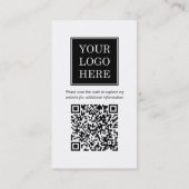 Carte De Visite Code QR avec logo personnalisé Professionnel (Dos)